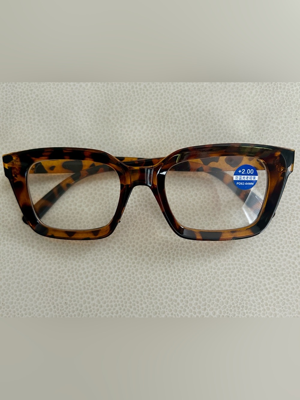 Tortoiseshell Reading Glasses +2.00 NWT Fashion Frames Unisex Readers